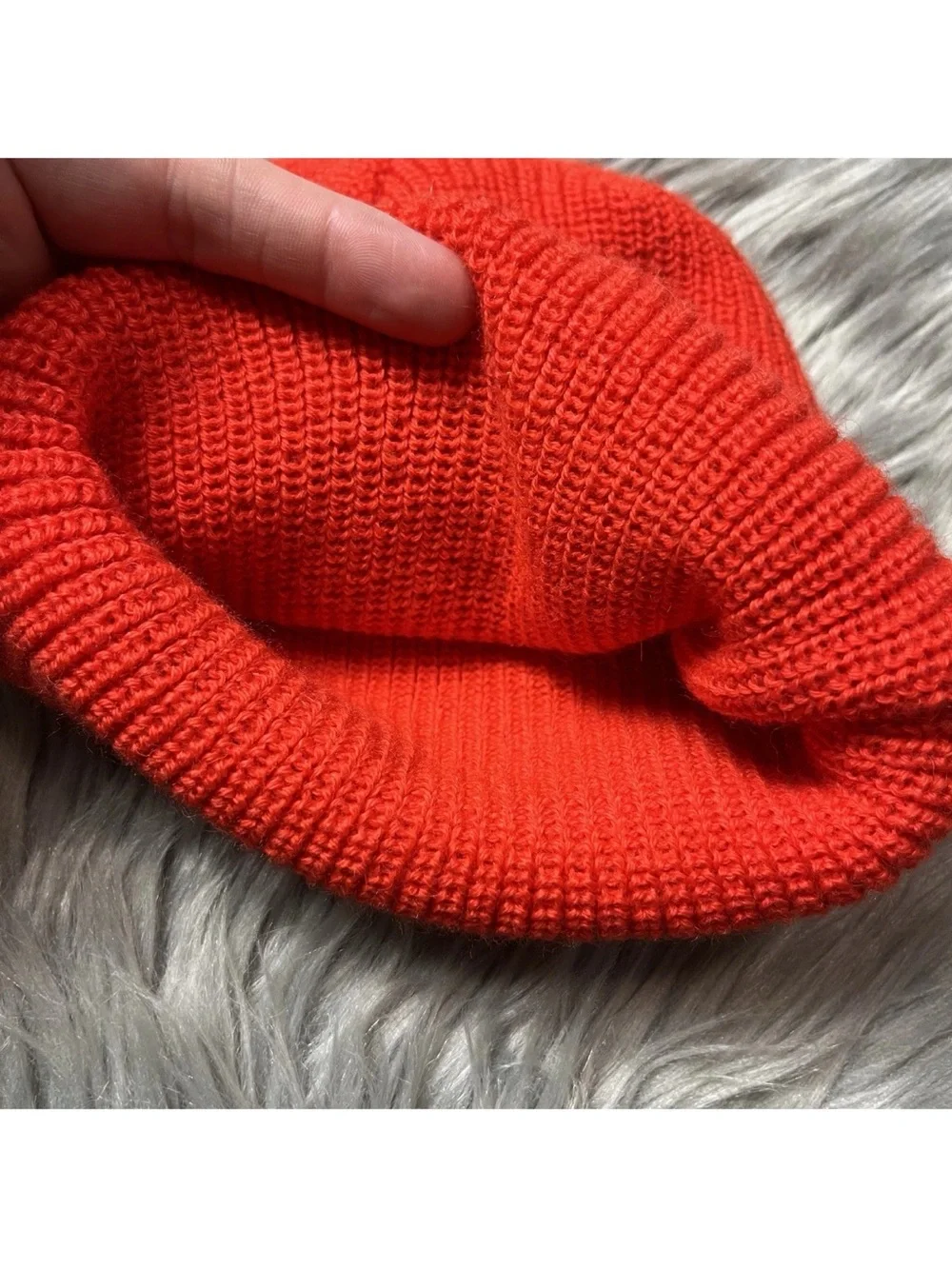Nike ACG Orange Knit Beanie One Size Wool Blend